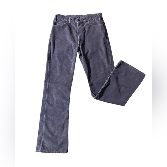 Z6- Vintage Corduroy Flare 70’s Men's purple Pants Levi’s White Label